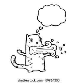 funny burping cat cartoon