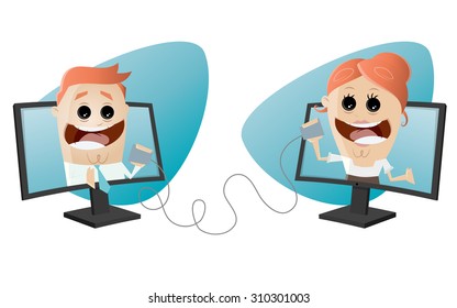 funny business characters with connection