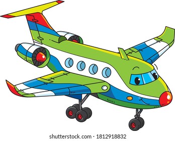 Cartoon Airplanes Funny Vector Characters Isolated Stock Vector ...