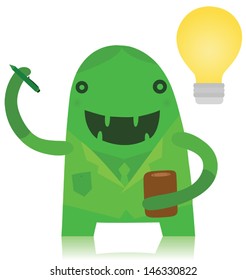 Funny Business Monster with an Idea