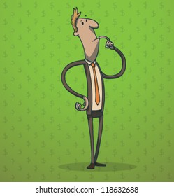 Funny businessman 04, vector