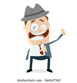 funny businessman with hat and jacket