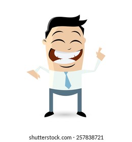 funny businessman pointing with finger