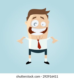 funny businessman in shorts