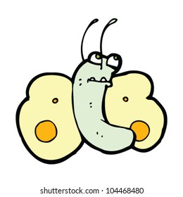 caricatura de mariposa divertida