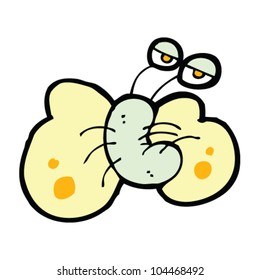 caricatura de mariposa divertida