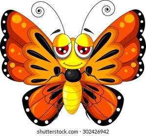funny butterfly cartoon
