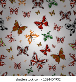 Funny butterfly pattern for textile and fabric. Creative vector background with butterfly, wings, neon color. Abstract seamless butterfly pattern for girls, boys, clothes, wallpaper. Fashion style.