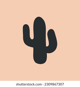 funny cactus in retro boho colors. cactus illustration