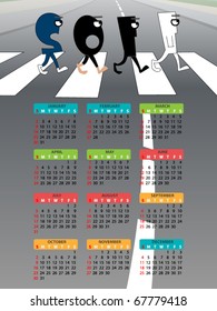 Funny calendar design of Abbey Road 2011