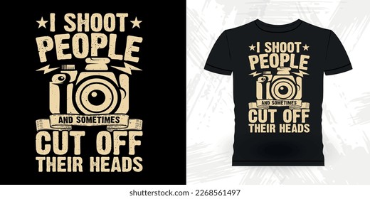 Funny Cameraman Fotograf Fotografie Retro Vintage T-Shirt Design