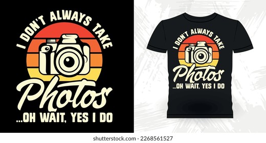 Funny Cameraman Photographer Photography Retro Vintage T-Shirt Design