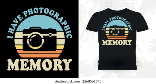 Funny Cameraman Photographer Photography Retro Vintage T-Shirt Design