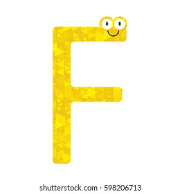 Funny capital letters of the English alphabet for children education. Vector illustration.