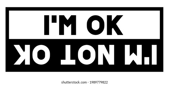 Funny Car Sticker. Car Decal. I'm Ok And I'm Not Ok