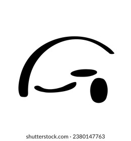 Funny car vector icon. Car logo illustration