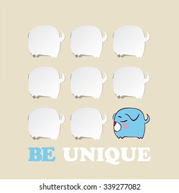 Funny card with cartoon doggy character. Vector collection.