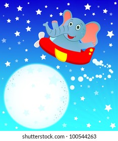 Funny card with elephant