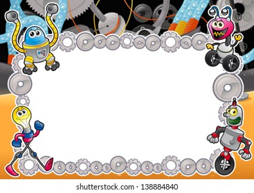 Funny card with empty space for text. Vector illustration, A3-A4-A5 sizes, proportioned.