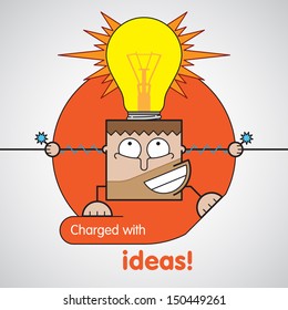 Funny caricature for souvenirs and advertising. EPS 8