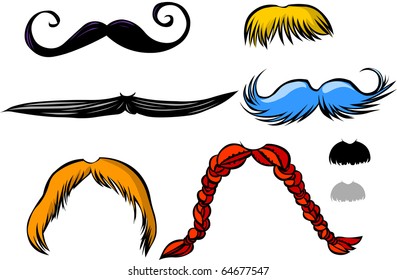 Funny carnival mustaches.