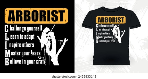 Funny Carpenter Arborist Woodworking Gift Retro Vintage Arborist T-shirt Design