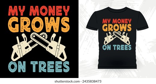 Funny Carpenter Arborist Woodworking Gift Retro Vintage Arborist T-shirt Design