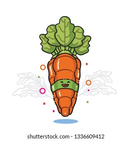 funny carrot character