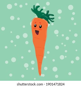 Funny carrot - vector clip art