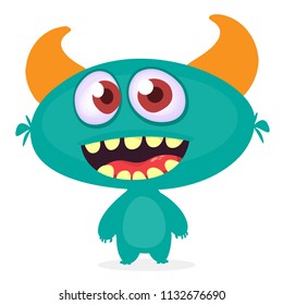 Funny cartoon alien. Vector illustration