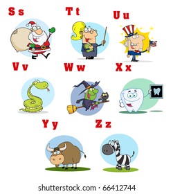 Funny Cartoon Alphabet Collection 3