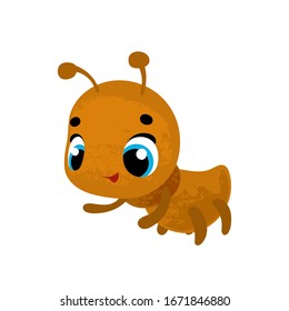 Funny cartoon ant. Vector illustration for t-shirt prints, children books, posters, stickers or decor