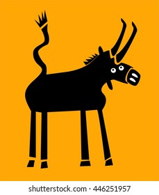 Funny cartoon antelope