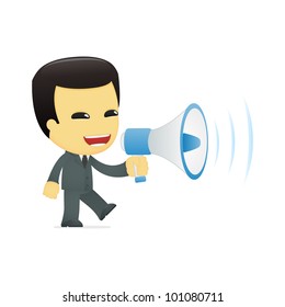 funny cartoon asian businessman in various poses for use in advertising, presentations, brochures, blogs, documents and forms, etc.