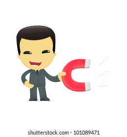 funny cartoon asian businessman in various poses for use in advertising, presentations, brochures, blogs, documents and forms, etc.