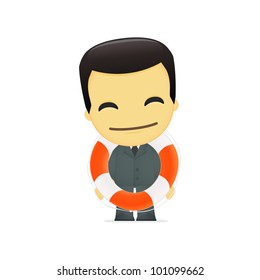 funny cartoon asian businessman in various poses for use in advertising, presentations, brochures, blogs, documents and forms, etc.