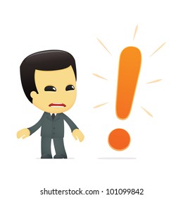 funny cartoon asian businessman in various poses for use in advertising, presentations, brochures, blogs, documents and forms, etc.