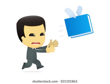 funny cartoon asian businessman in various poses for use in advertising, presentations, brochures, blogs, documents and forms, etc.