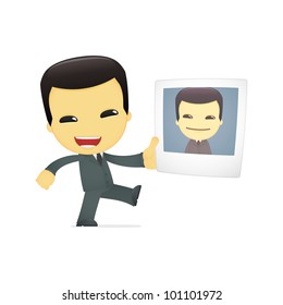 funny cartoon asian businessman in various poses for use in advertising, presentations, brochures, blogs, documents and forms, etc.