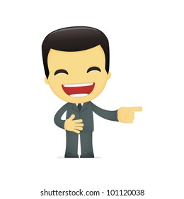 funny cartoon asian businessman in various poses for use in advertising, presentations, brochures, blogs, documents and forms, etc.