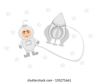 funny cartoon astronaut