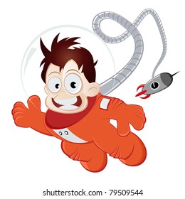 funny cartoon astronaut