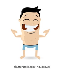 funny cartoon athlete