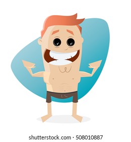 funny cartoon athlete