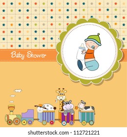 funny cartoon baby shower card