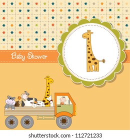 funny cartoon baby shower card