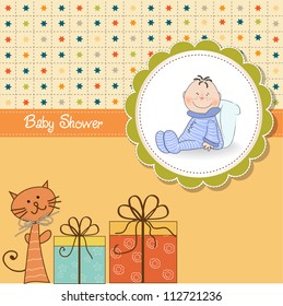 funny cartoon baby shower card
