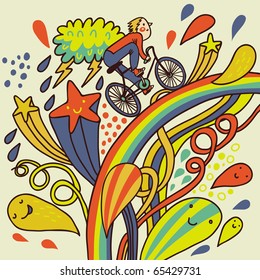 Funny cartoon background