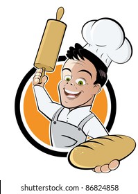 Funny Cartoon Baker