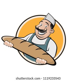 funny cartoon baker sign